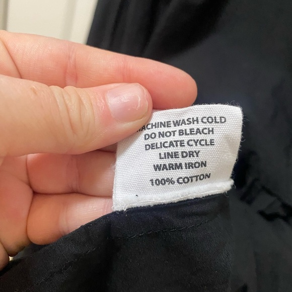 The Flourish Market Dress Women's Sz Small Black Cotton Embroidered Smocked Midi - Picture 4 of 5